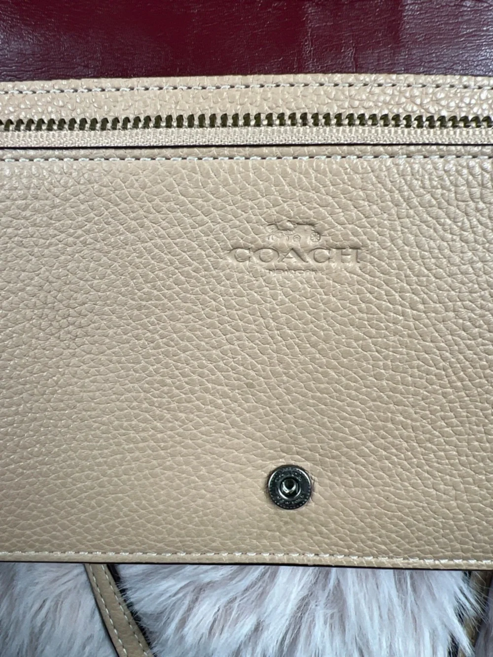 COACH Hayden Foldover Crossbody Clutch - 3D Sequin Tea Rose Beechwood - Picture 8 of 13